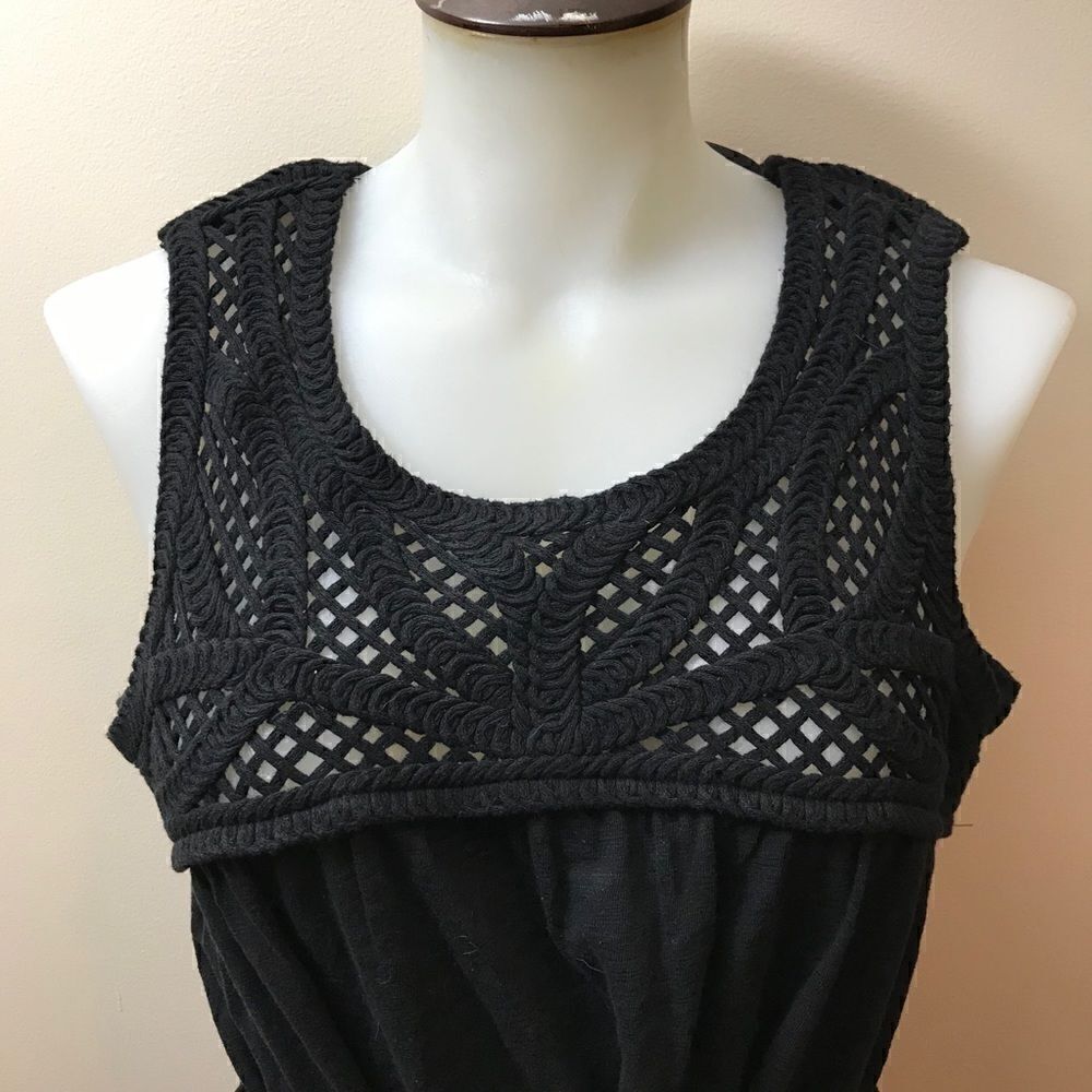 JERSEY dress with crochet trim - Picture 3 of 7
